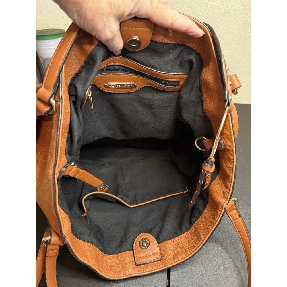 Mia K. Farrow Collection Shoulder Tote Hobo Bag Brown Satchel 13x13x5